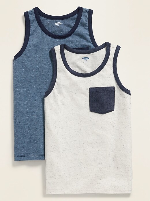 View large product image 1 of 1. Relaxed Pocket Tank Top 2-Pack For Boys