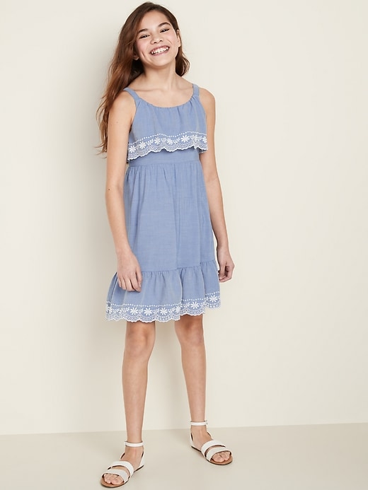 Old Navy Embroidered Ruffle-Tiered Sundress for Girls. 1