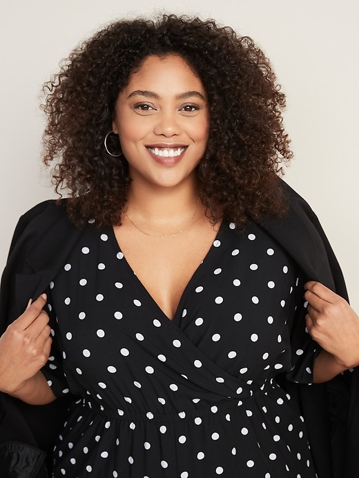 Image number 4 showing, Plus-Size Wrap-Front Bell-Sleeve Jumpsuit