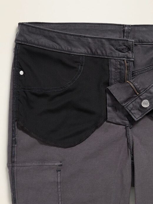 Image number 4 showing, High-Waisted Secret-Slim Pockets Rockstar Sateen Plus-Size Cargo Pants