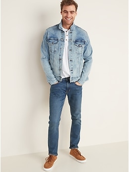 Acid wash denim jacket on sale men