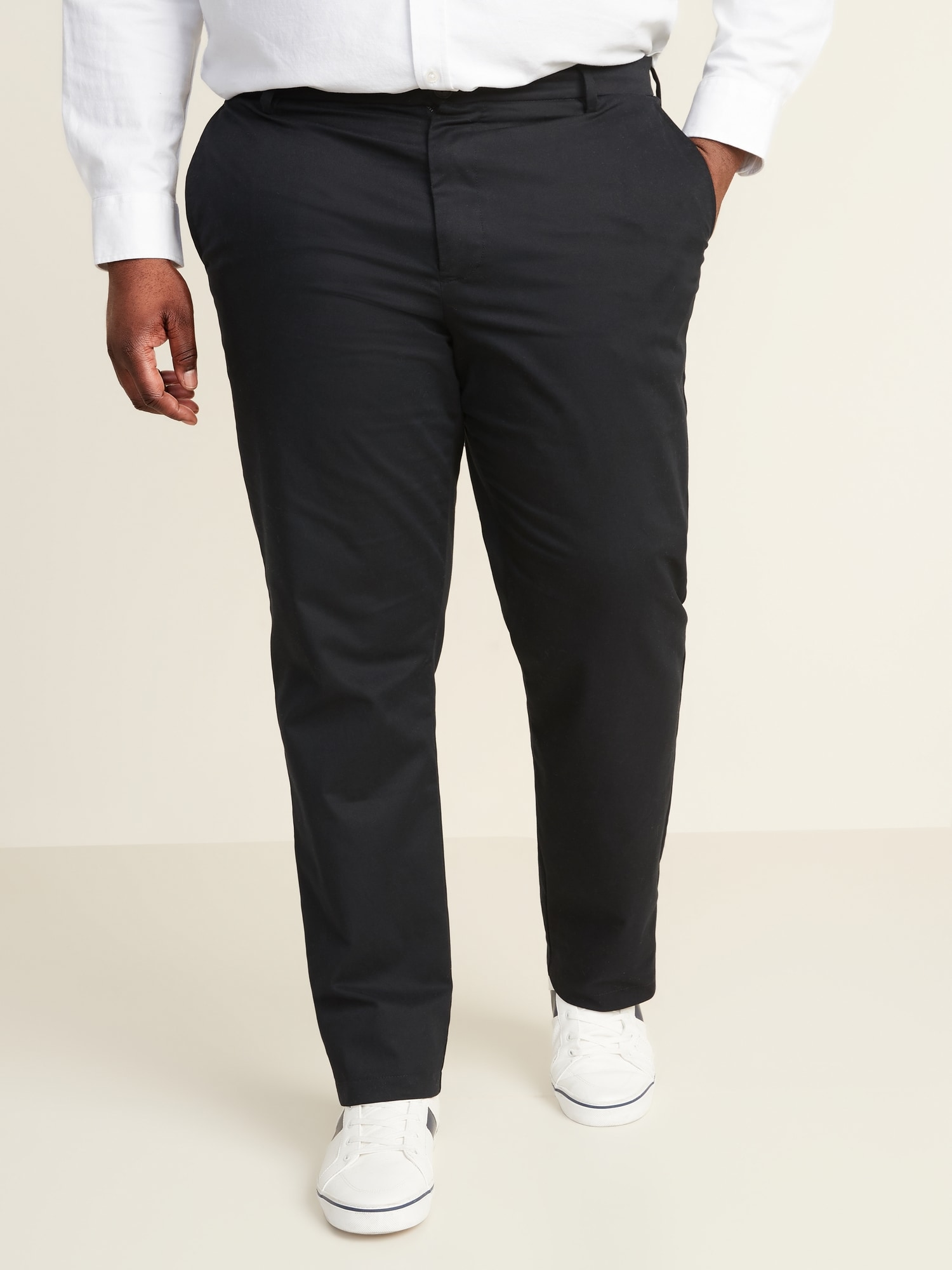 Navy Finest Cotton & Silk Chino Pants