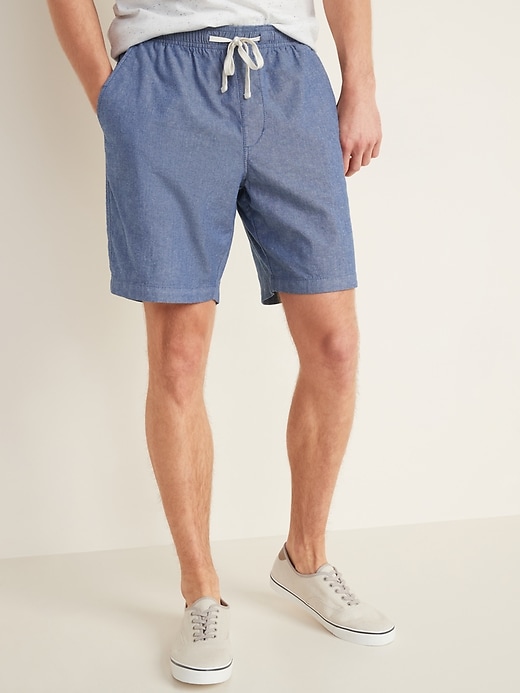 View large product image 1 of 2. Twill Jogger Shorts -- 9-inch inseam
