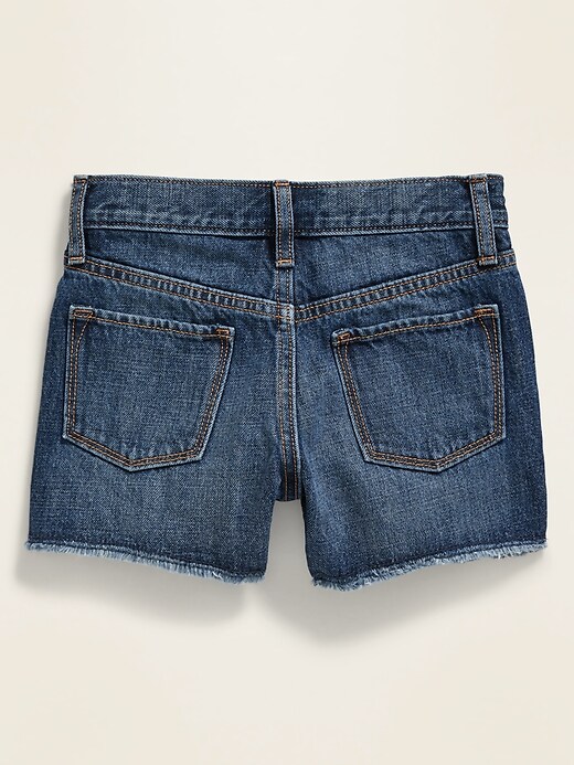 View large product image 2 of 3. High-Waisted Button-Fly Jean Cut-Offs for Girls