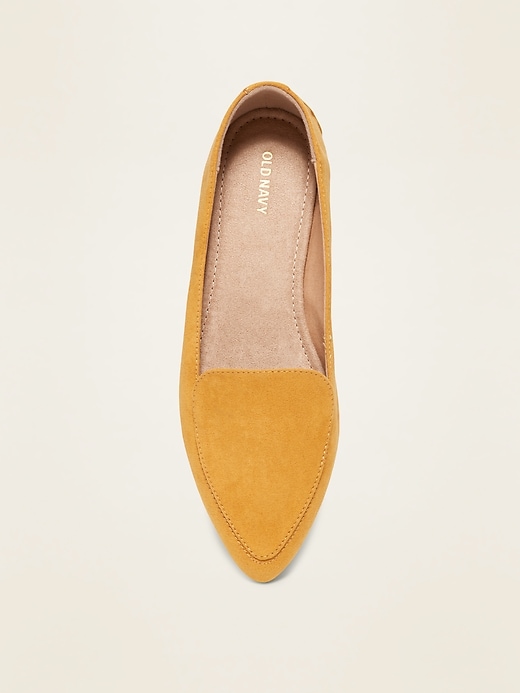 Image number 3 showing, Faux-Suede Pointy-Toe Loafers