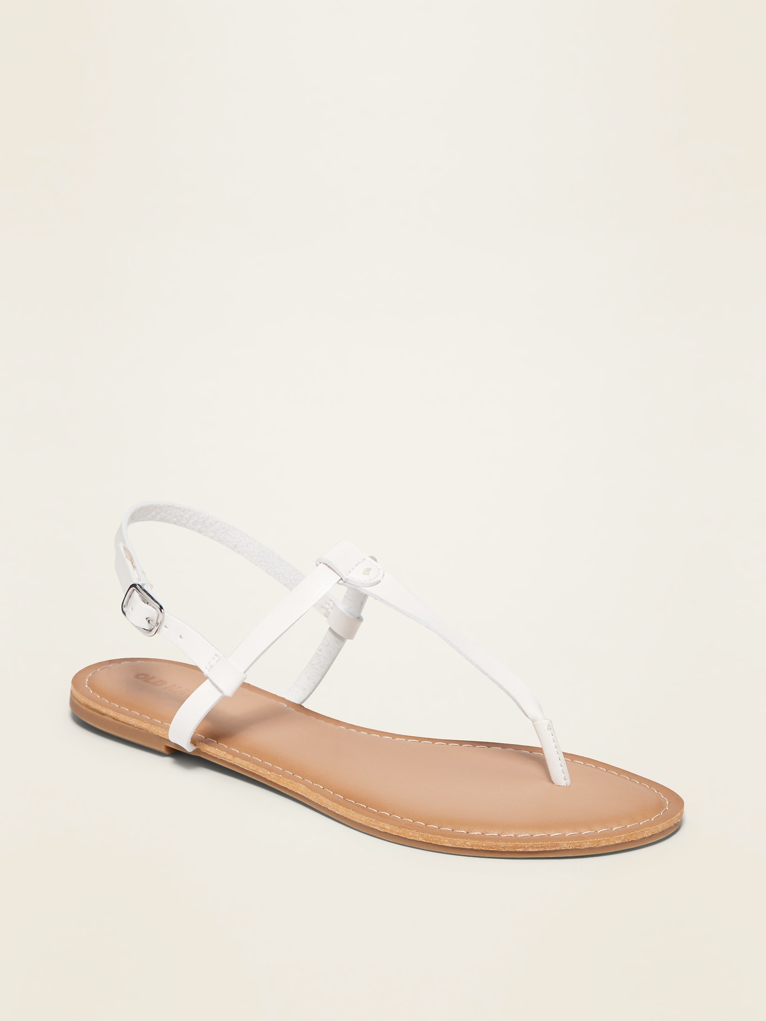 Faux-Leather T-Strap Sandals for Women | Old Navy