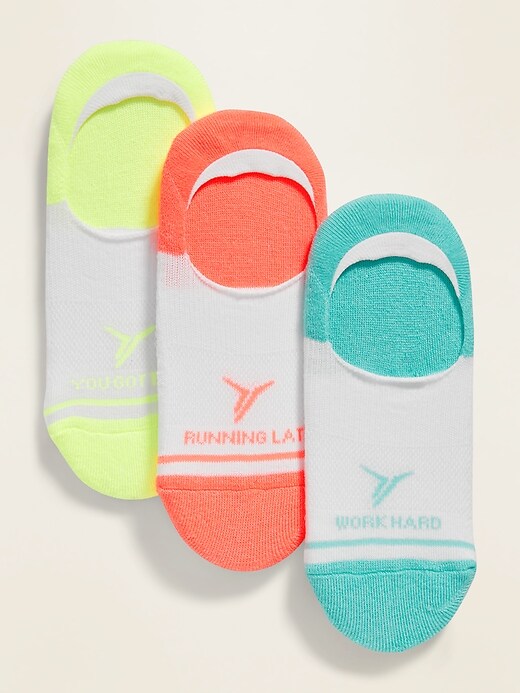 View large product image 1 of 1. Go-Dry Cool Active No-Show Socks 3-Pack For Women