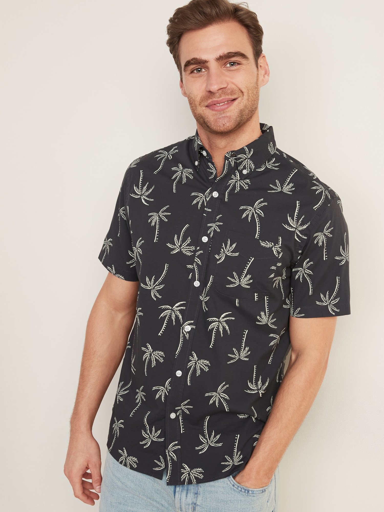 Built-In Flex Printed Everyday Short-Sleeve Shirt | Old Navy