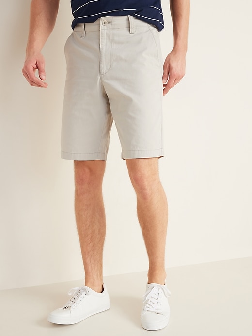 View large product image 1 of 1. Lived-In Straight Khaki Shorts - 10-inch inseam