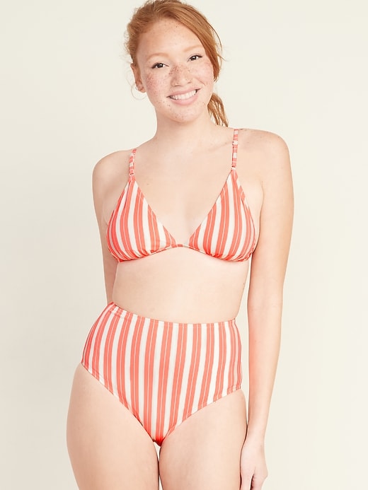 Image number 1 showing, Striped String Bikini Swim Top