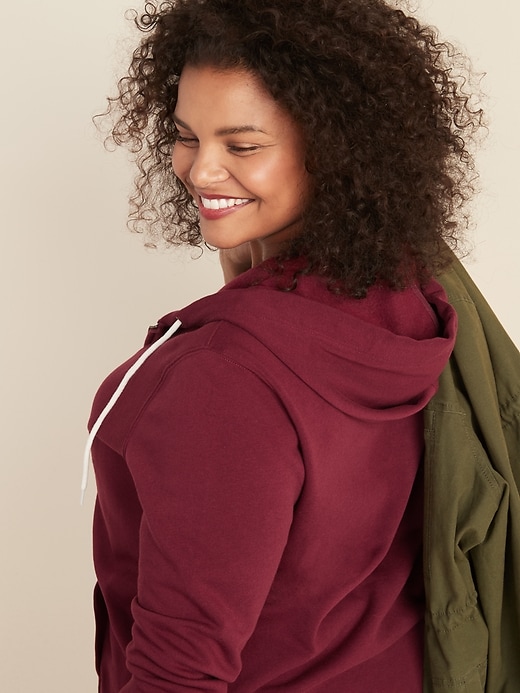 Image number 5 showing, Relaxed Plus-Size Zip Hoodie