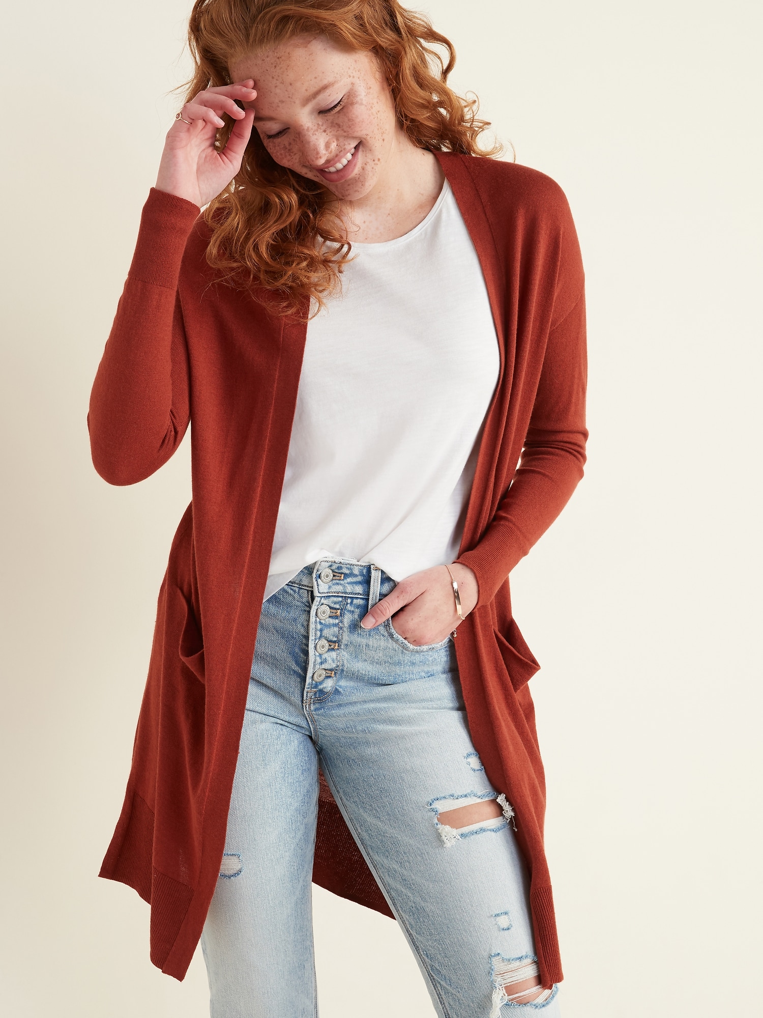 Old navy super cheap long open front sweater