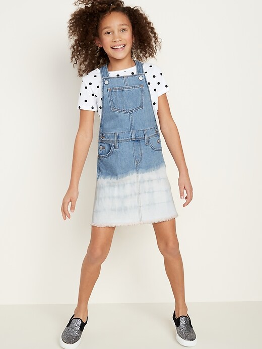 View large product image 1 of 3. Distressed Raw-Hem Jean Skirtall for Girls