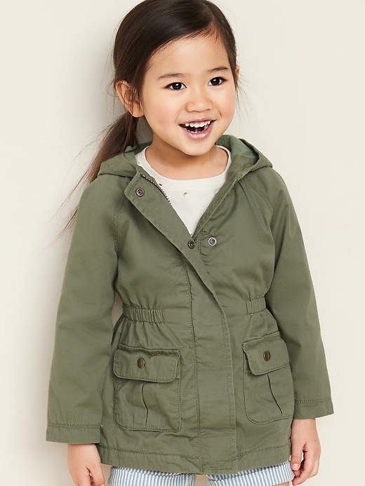 Hooded Twill Utility Scout Jacket for Toddler Girls Old Navy