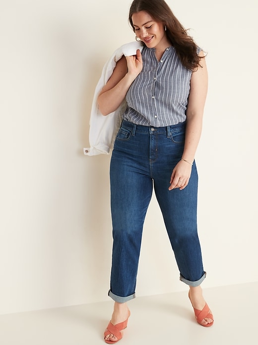 Image number 8 showing, Extra High-Waisted Sky-Hi Straight Jeans for Women