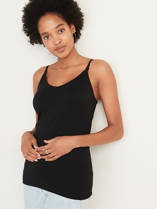 View large product image 1 of 1. Maternity First-Layer Nursing V-Neck Cami