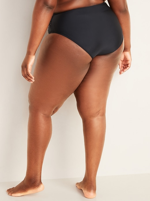 View large product image 2 of 3. High-Waisted Wrap-Front Secret-Slim Wrap-Front Swim Bottoms