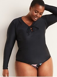plus size rash guard swimsuit
