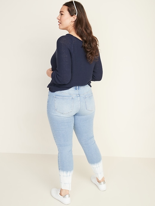 Image number 7 showing, Mid-Rise Dip-Dye Rockstar Super Skinny Jeans for Women