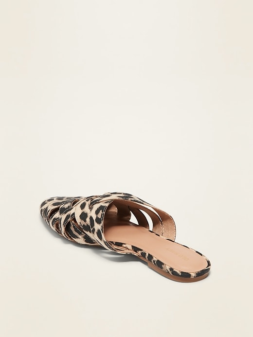 Image number 4 showing, Faux-Leather Braided Mule Flats