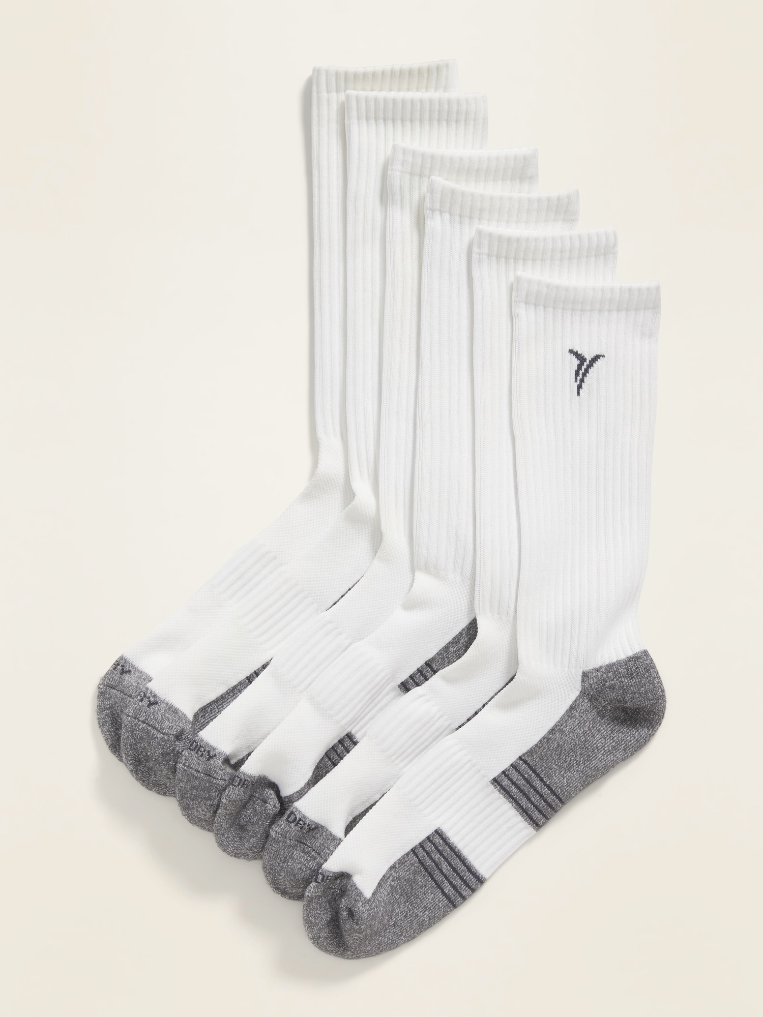 Old Navy Go-Dry Training Socks 3-Pack for Men white. 1