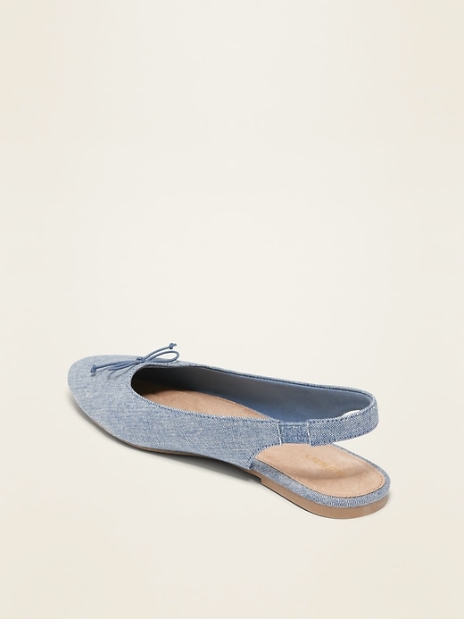 Image number 4 showing, Chambray Slingback Flats