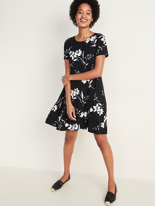 View large product image 1 of 1. Jersey Swing Dress