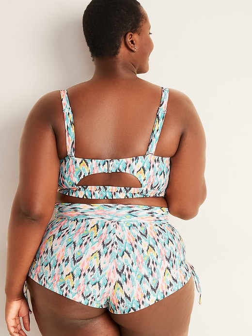 Image number 2 showing, Ikat-Print Twist-Front Underwire Plus-Size Swim Top