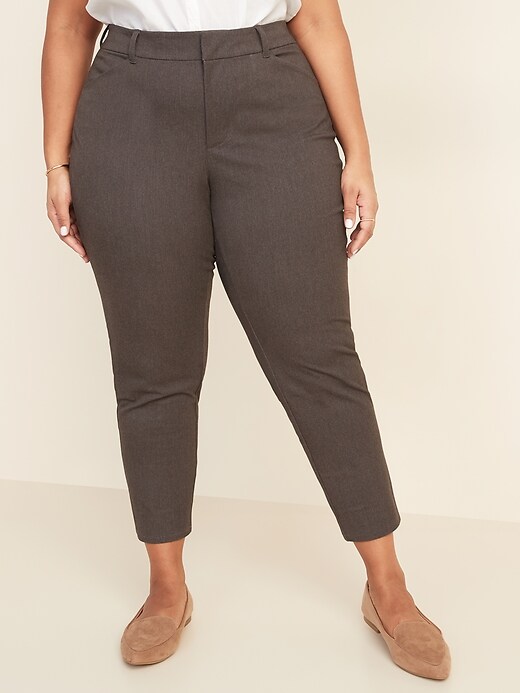 View large product image 1 of 3. High-Waisted Secret-Smooth Pockets Plus-Size Never-Fade Pixie Pants