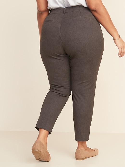 View large product image 2 of 3. High-Waisted Secret-Smooth Pockets Plus-Size Never-Fade Pixie Pants