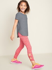 View large product image 3 of 3. Balance Go-Dry 7/8-Length Knotted Leggings for Girls