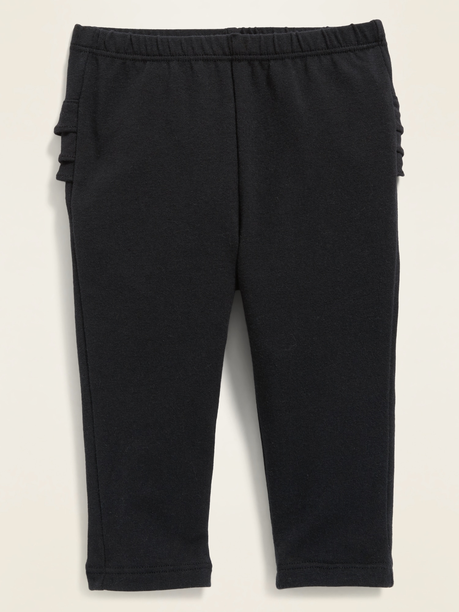 Леггинсы Old Navy Ruffle-Trim Leggings для малышей, цвет: Чёрный