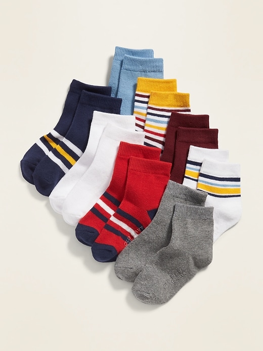 View large product image 1 of 1. Unisex Crew Socks 8-Pack for Toddler & Baby