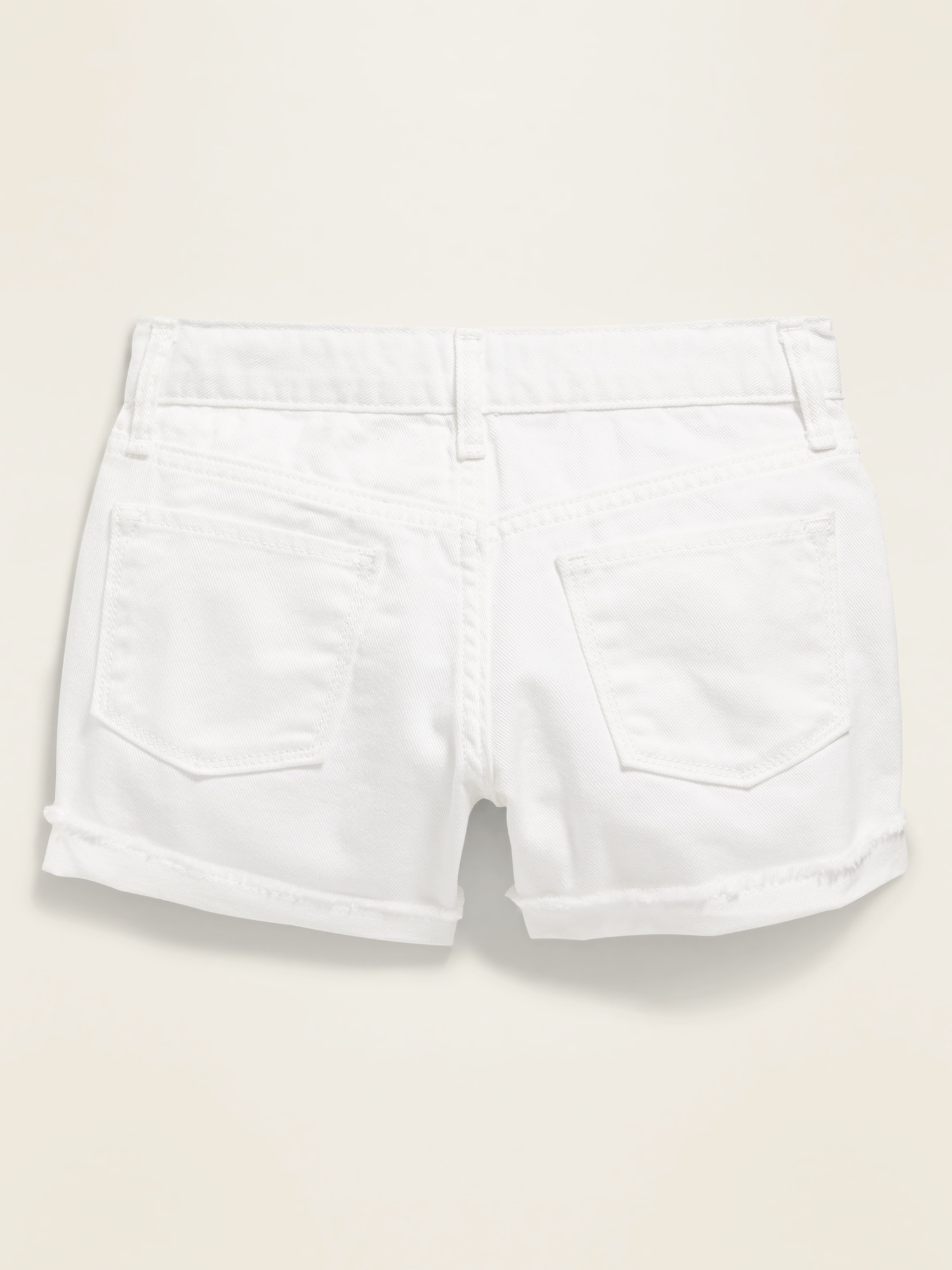 all white jean shorts