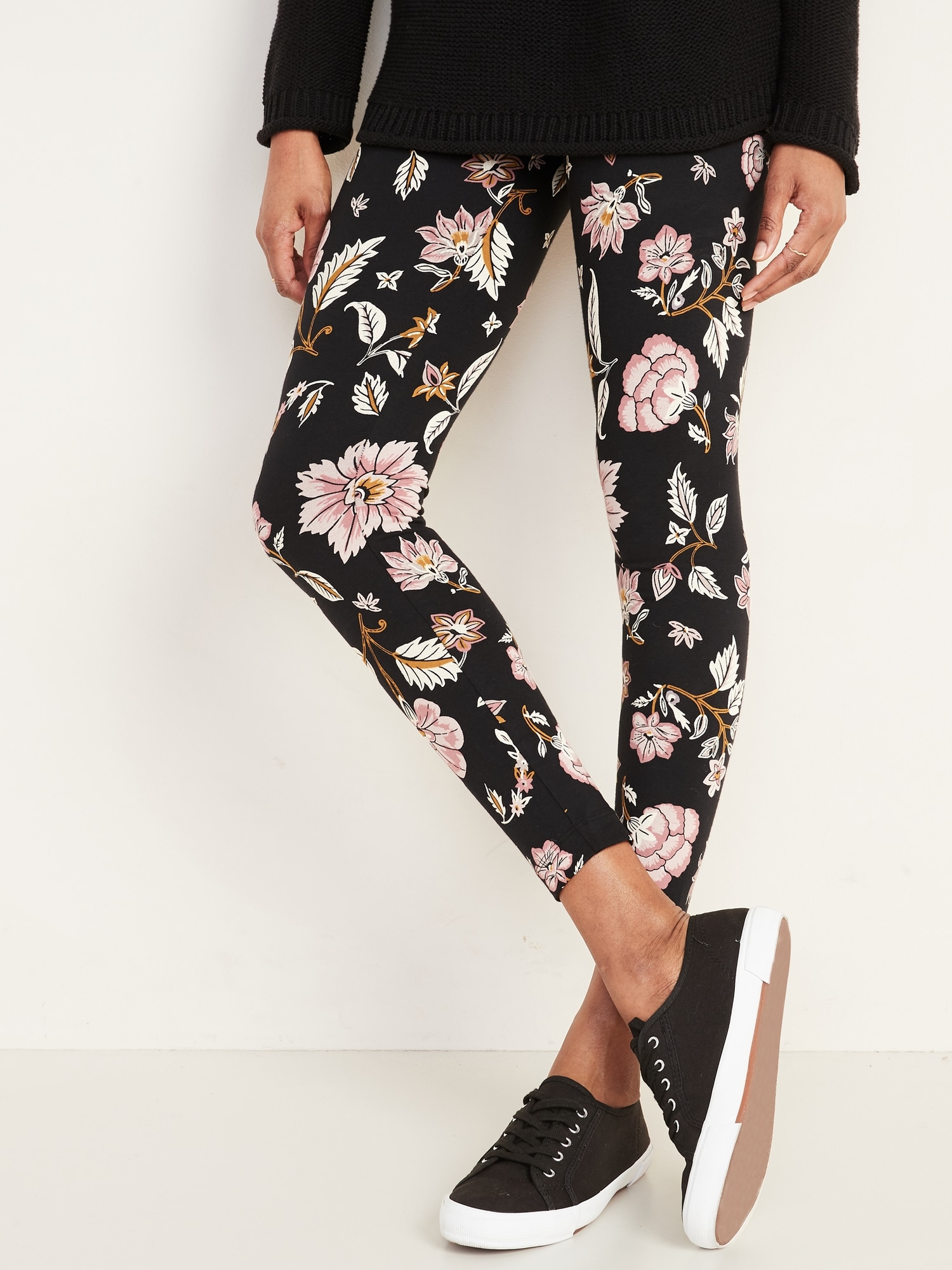 Mid-Rise Printed Jersey Leggings For Women, Old Navy