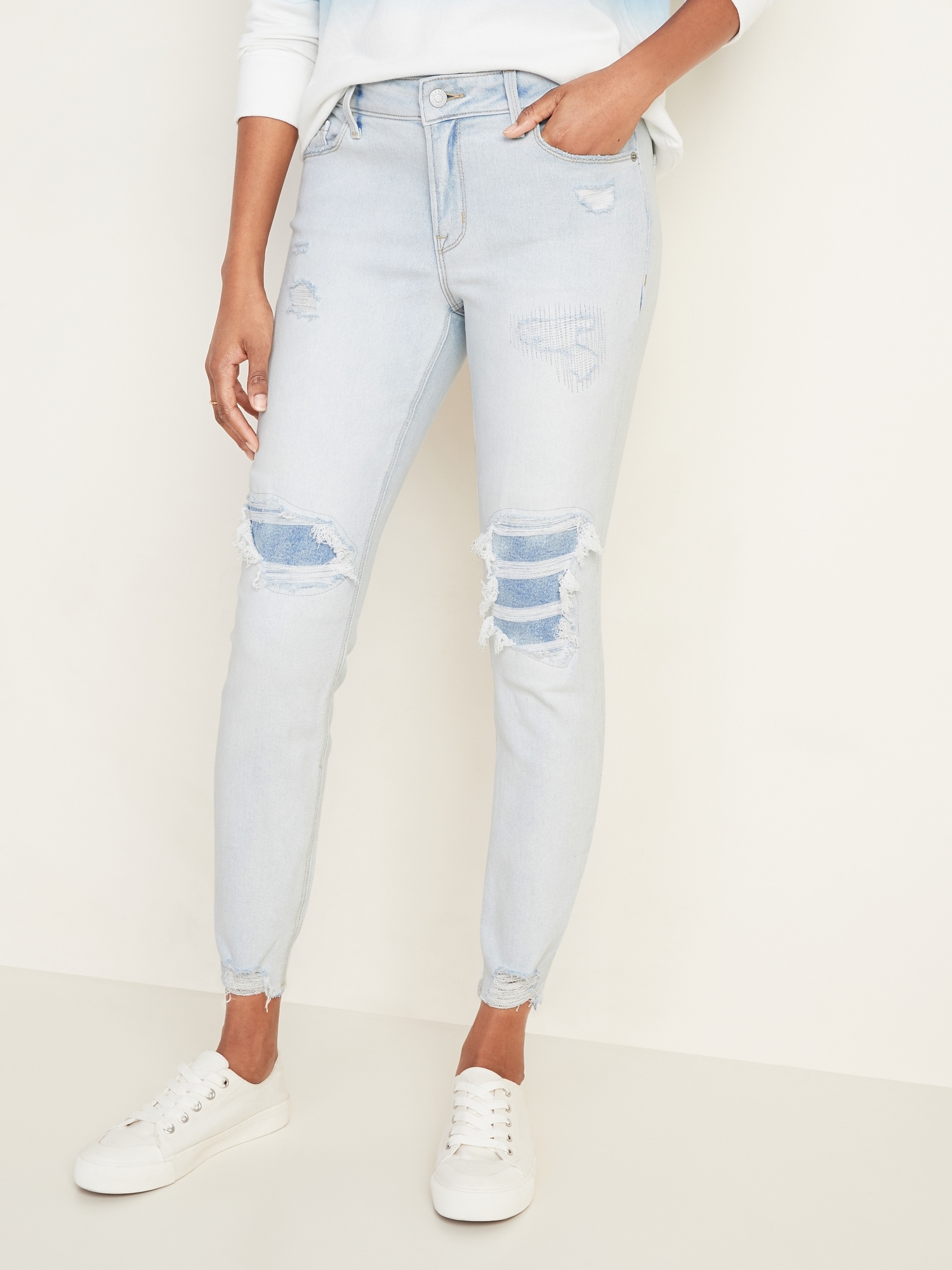 old navy rockstar ripped jeans