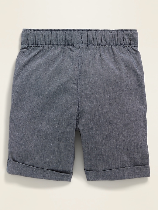 View large product image 2 of 2. Functional Drawstring Madras Pull-On Shorts for Toddler Boys