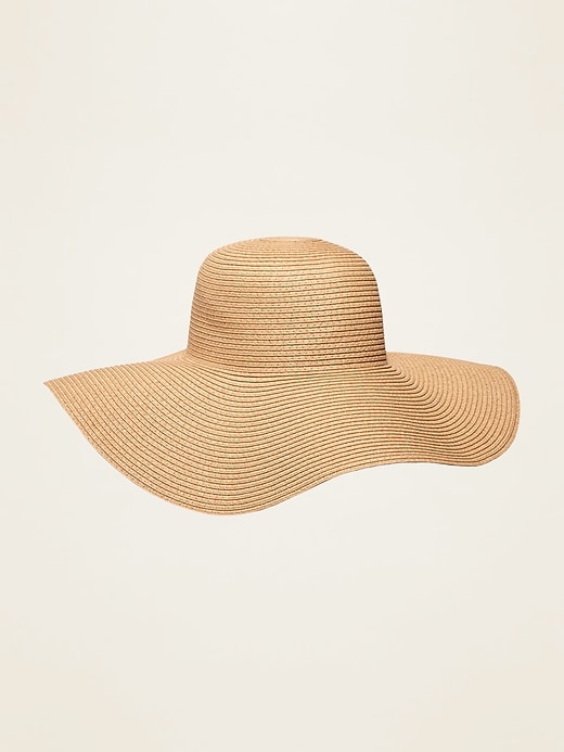 View large product image 2 of 2. Braided Wide-Brim Sun Hat For Women