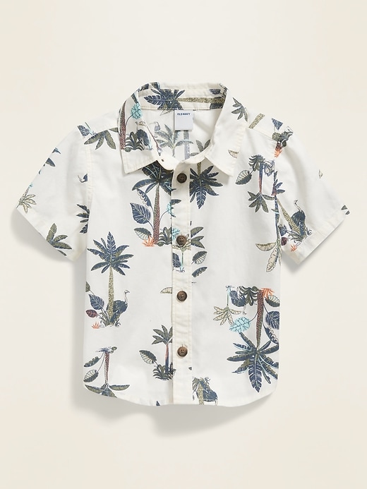 View large product image 1 of 1. Printed Poplin Shirt for Baby