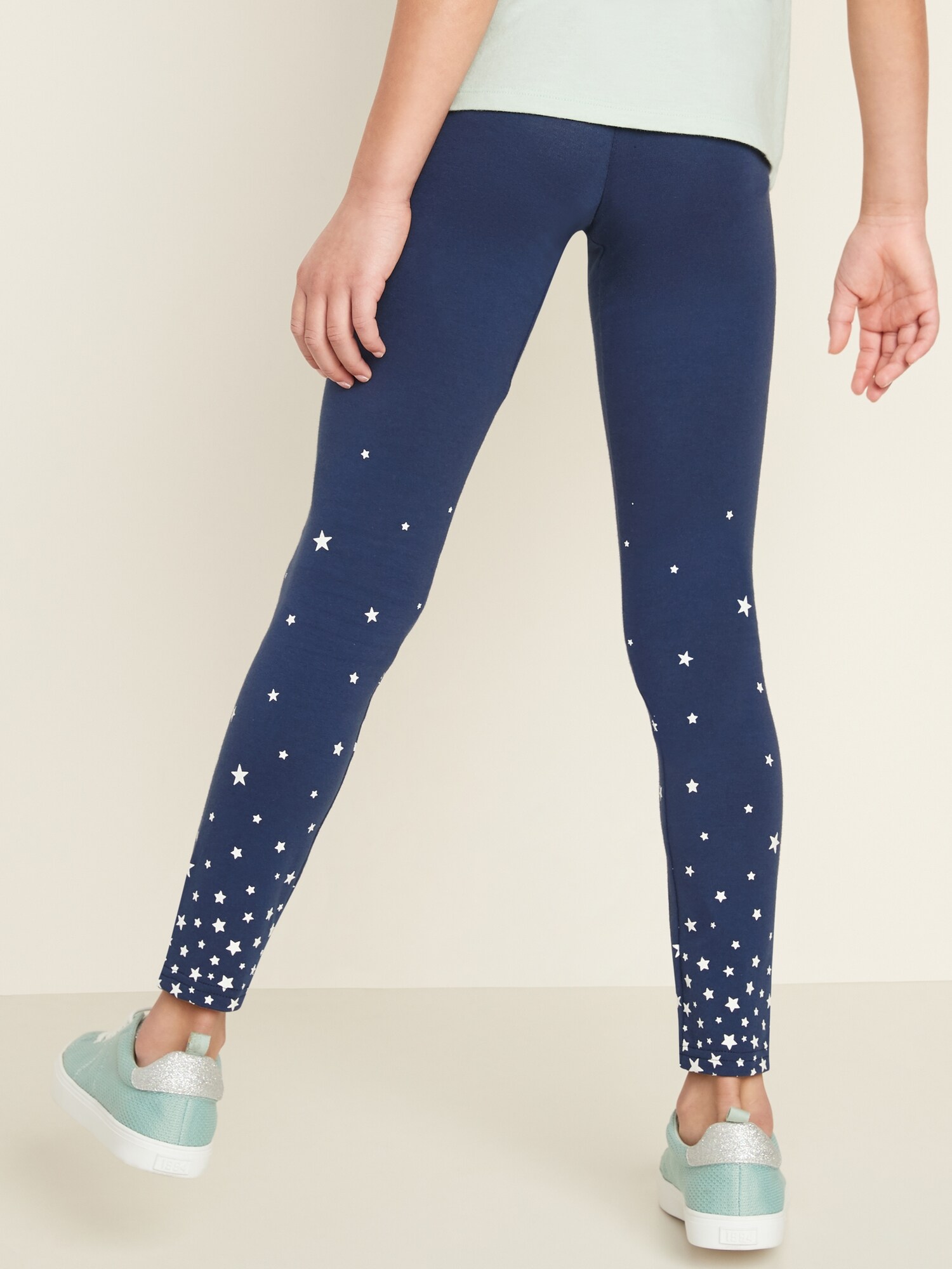Old Navy Polka Dots Blue Leggings Size L (Tall) - 46% off