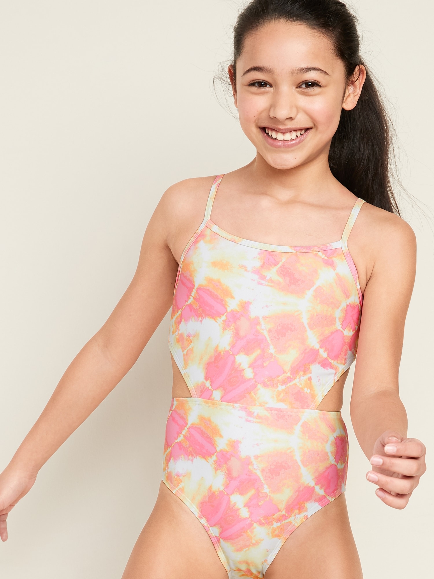 Side Cut-Out Swimsuit for Girls | Old Navy