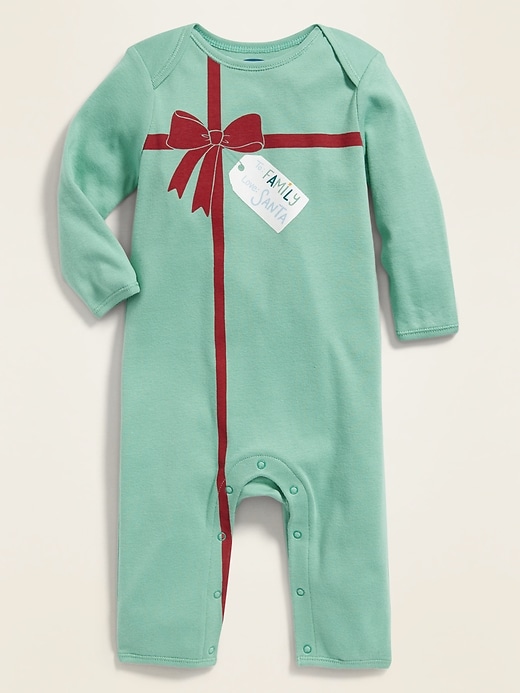 View large product image 1 of 2. Christmas-Graphic One-Piece for Baby