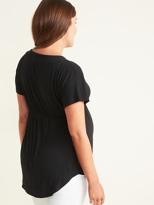 Image number 2 showing, Maternity Luxe V-Neck Tunic Tee