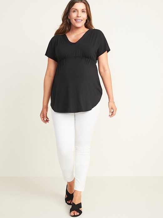Image number 3 showing, Maternity Luxe V-Neck Tunic Tee