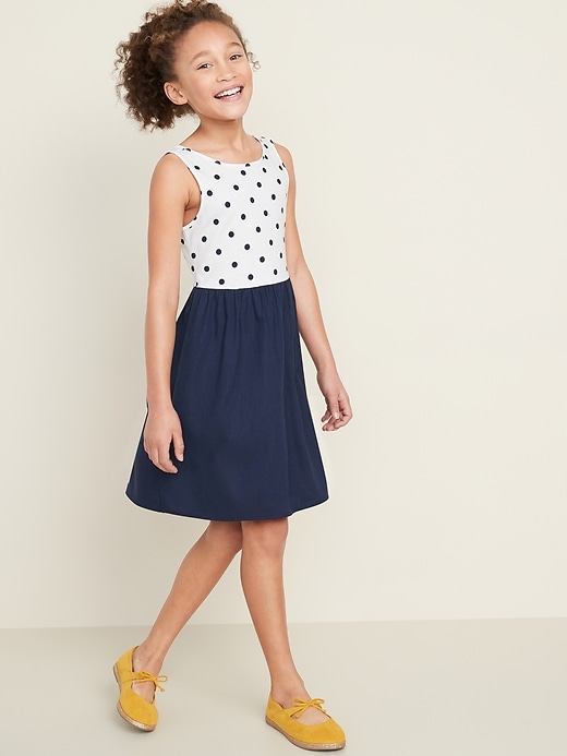 View large product image 1 of 3. Fit & Flare Tank Dress for Girls