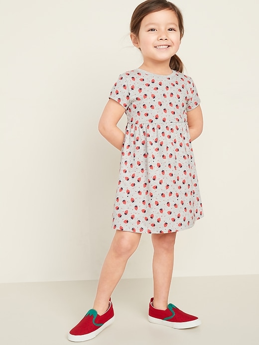 View large product image 1 of 3. Printed Fit & Flare Dress for Toddler Girls