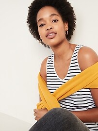 View large product image 3 of 3. EveryWear Striped Chest-Pocket Tank Top