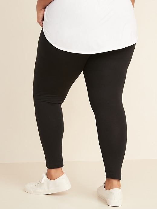 View large product image 2 of 3. High-Waisted Full-Length Plus-Size Leggings 2-Pack