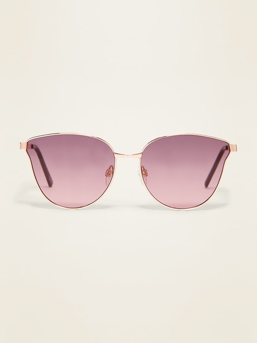 View large product image 1 of 3. Wire-Frame Cat-Eye Sunglasses for Women