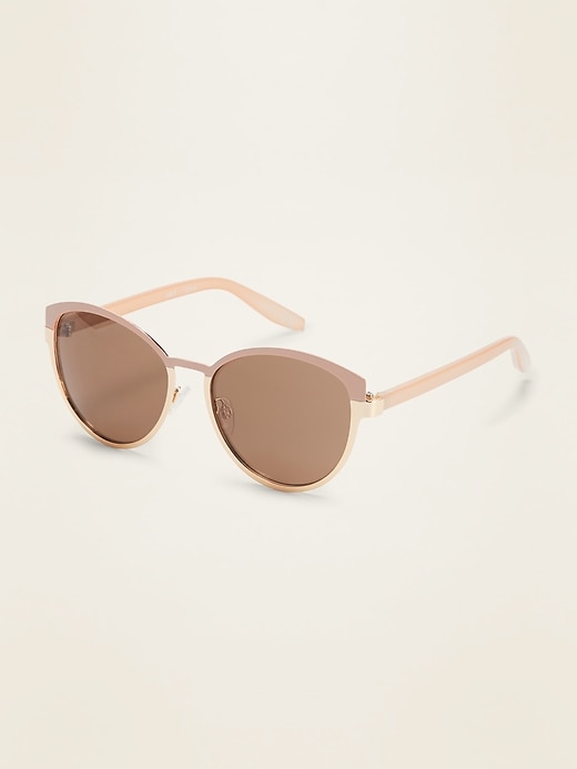 Old Navy Color-Blocked Metal-Frame Sunglasses for Women. 1